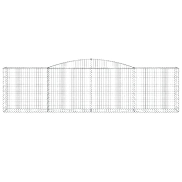vidaXL Gabionkurver buede 9 stk 400x50x100/120 cm galvanisert jern