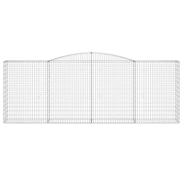 vidaXL buede gabionkurve 6 stk. 400x50x140/160 cm galvaniseret jern