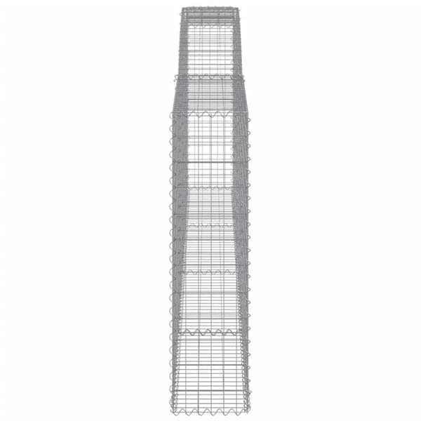 vidaXL Kaarevat kivikorit 10 kpl 400x30x120/140 cm galvanoitu rauta