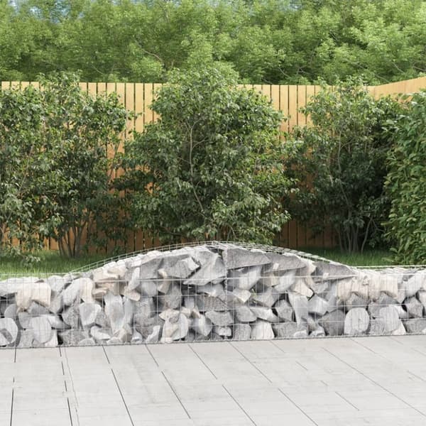 vidaXL Kaarevat kivikorit 8 kpl 400x50x40/60 cm galvanoitu rauta