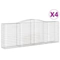 Pikkukuva 2 / 6: vidaXL Kaarevat kivikorit 4 kpl 400x50x140/160 cm galvanoitu rauta