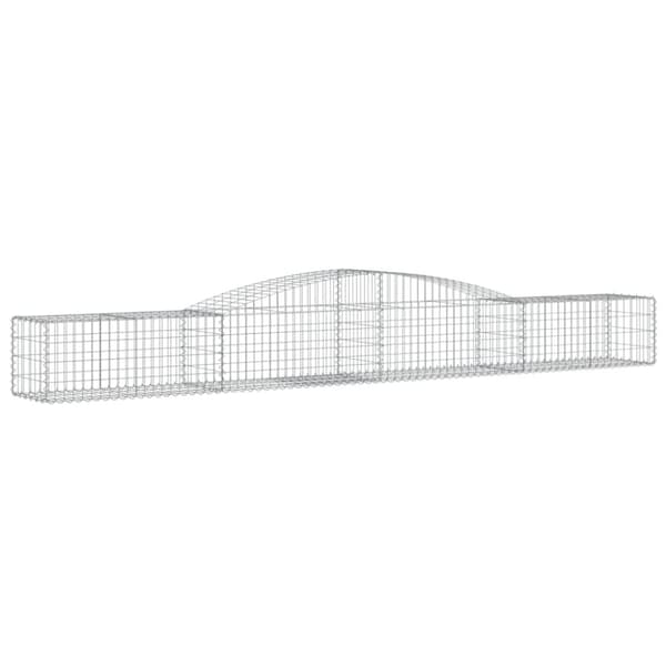 vidaXL buede gabionkurve 6 stk. 400x50x40/60 cm galvaniseret jern