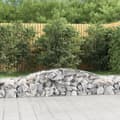 Miniatyrbillede 1 af 6: vidaXL buede gabionkurve 6 stk. 400x50x40/60 cm galvaniseret jern