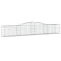 Miniatyrbillede 3 af 6: vidaXL buede gabionkurve 7 stk. 400x50x60/80 cm galvaniseret jern