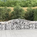 Miniatyrbillede 1 af 6: vidaXL buede gabionkurve 7 stk. 400x50x60/80 cm galvaniseret jern