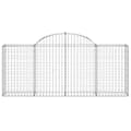 Miniatyrbillede 4 af 6: vidaXL buede gabionkurve 11 stk. 200x30x80/100 cm galvaniseret jern