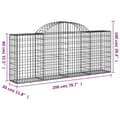 Miniatyrbillede 6 af 6: vidaXL buede gabionkurve 11 stk. 200x30x80/100 cm galvaniseret jern