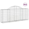Miniatyrbillede 2 af 6: vidaXL buede gabionkurve 11 stk. 200x30x80/100 cm galvaniseret jern