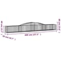 Miniatyrbilde 6 av 6: vidaXL Gabionkurver buede 6 stk 400x50x40/60 cm galvanisert jern