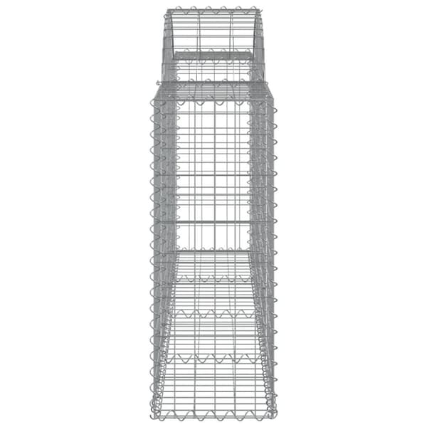 vidaXL buede gabionkurve 4 stk. 200x30x80/100 cm galvaniseret jern