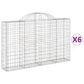 Pikkukuva 2 / 6: vidaXL Kaarevat kivikorit 6 kpl 200x30x120/140 cm galvanoitu rauta