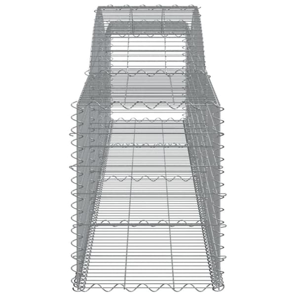 vidaXL Kaarevat kivikorit 10 kpl 400x50x60/80 cm galvanoitu rauta