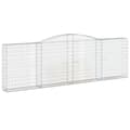 Pikkukuva 3 / 6: vidaXL Kaarevat kivikorit 4 kpl 400x30x120/140 cm galvanoitu rauta