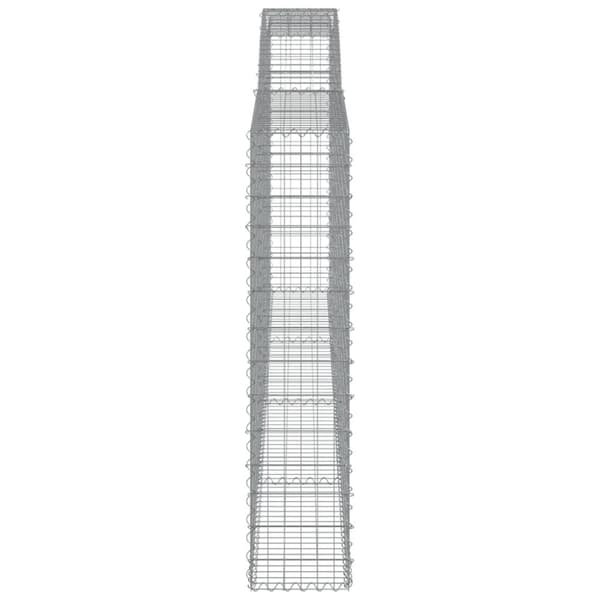 vidaXL buede gabionkurve 5 stk. 400x30x140/160 cm galvaniseret jern