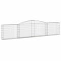 Miniatyrbillede 3 af 6: vidaXL buede gabionkurve 15 stk. 400x30x80/100 cm galvaniseret jern