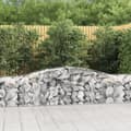 Miniatyrbillede 1 af 6: vidaXL buede gabionkurve 3 stk. 400x50x60/80 cm galvaniseret jern