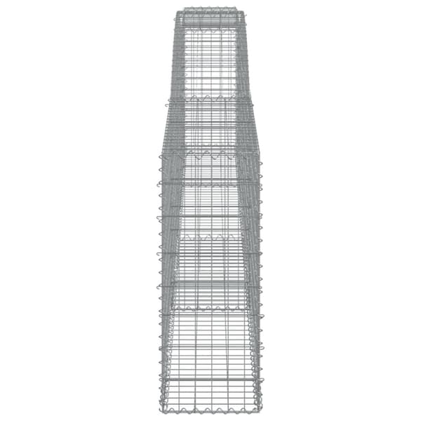 vidaXL Kaarevat kivikorit 4 kpl 400x30x80/100 cm galvanoitu rauta