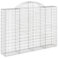 Miniatyrbillede 3 af 6: vidaXL buede gabionkurve 9 stk. 200x30x140/160 cm galvaniseret jern