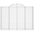 Miniatyrbillede 4 af 6: vidaXL buede gabionkurve 9 stk. 200x30x140/160 cm galvaniseret jern