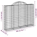 Miniatyrbillede 6 af 6: vidaXL buede gabionkurve 9 stk. 200x30x140/160 cm galvaniseret jern