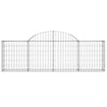 Miniatyrbillede 4 af 6: vidaXL buede gabionkurve 10 stk. 200x30x60/80 cm galvaniseret jern