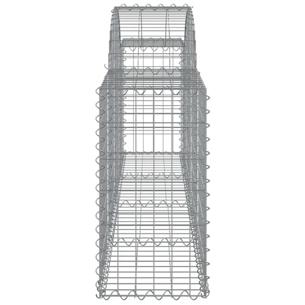 vidaXL buede gabionkurve 10 stk. 200x30x60/80 cm galvaniseret jern