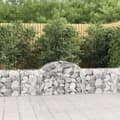Miniatyrbillede 1 af 6: vidaXL buede gabionkurve 10 stk. 200x30x60/80 cm galvaniseret jern