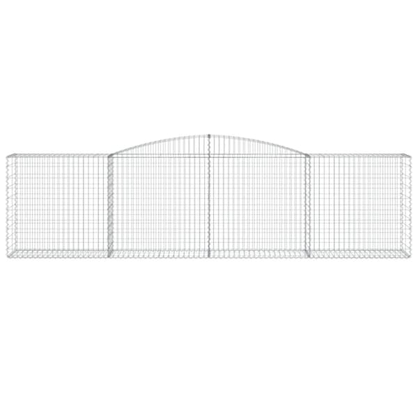 vidaXL buede gabionkurve 25 stk. 400x50x100/120 cm galvaniseret jern