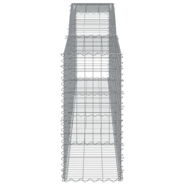 vidaXL buede gabionkurve 25 stk. 400x50x100/120 cm galvaniseret jern
