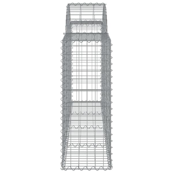 vidaXL buede gabionkurve 8 stk. 200x30x80/100 cm galvaniseret jern