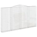Miniatyrbilde 3 av 6: vidaXL Gabionkurver buede 4 stk 400x30x220/240 cm galvanisert jern