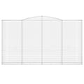 Miniatyrbilde 4 av 6: vidaXL Gabionkurver buede 4 stk 400x30x220/240 cm galvanisert jern