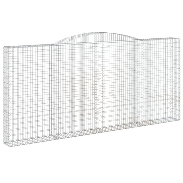 vidaXL Kaarevat kivikorit 3 kpl 400x30x180/200 cm galvanoitu rauta