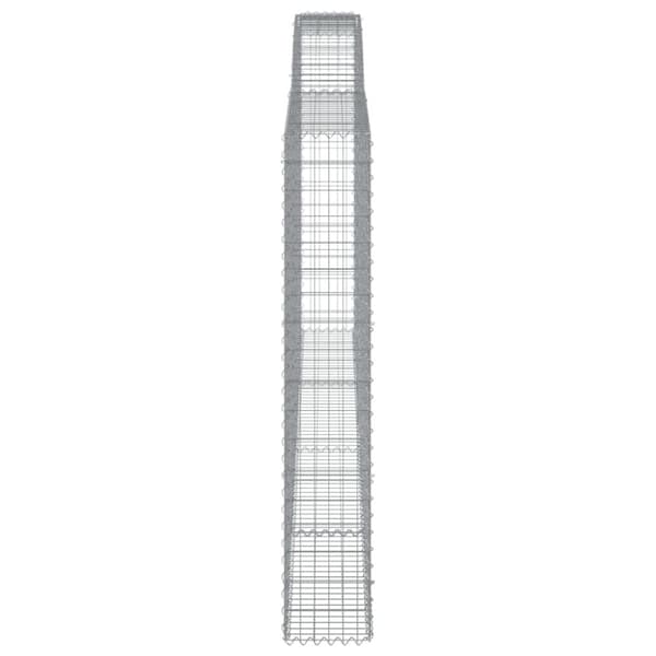 vidaXL Kaarevat kivikorit 3 kpl 400x30x180/200 cm galvanoitu rauta