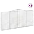 Pikkukuva 2 / 6: vidaXL Kaarevat kivikorit 3 kpl 400x30x180/200 cm galvanoitu rauta