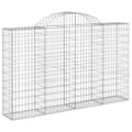Miniatyrbillede 3 af 6: vidaXL buede gabionkurve 9 stk. 200x30x120/140 cm galvaniseret jern