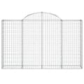 Miniatyrbillede 4 af 6: vidaXL buede gabionkurve 9 stk. 200x30x120/140 cm galvaniseret jern