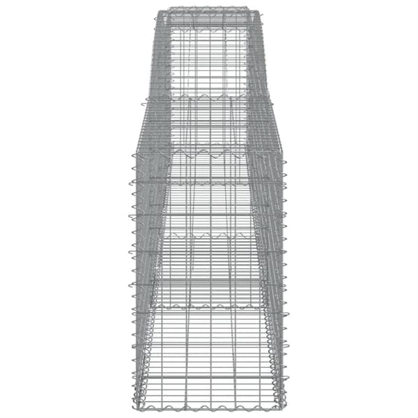 vidaXL Gabionkurver buede 9 stk 400x50x80/100 cm galvanisert jern