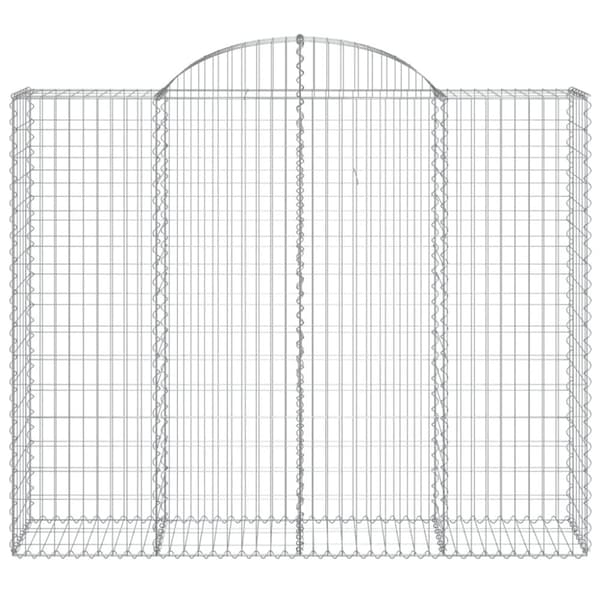 vidaXL Gabionkurver buede 20 stk 200x50x160/180 cm galvanisert jern