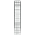 Miniatyrbilde 5 av 6: vidaXL Gabionkurver buede 20 stk 200x50x160/180 cm galvanisert jern