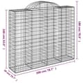 Miniatyrbilde 6 av 6: vidaXL Gabionkurver buede 20 stk 200x50x160/180 cm galvanisert jern