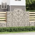 Miniatyrbilde 1 av 6: vidaXL Gabionkurver buede 20 stk 200x50x160/180 cm galvanisert jern