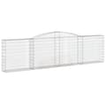 Miniatyrbillede 3 af 6: vidaXL buede gabionkurve 5 stk. 400x30x100/120 cm galvaniseret jern