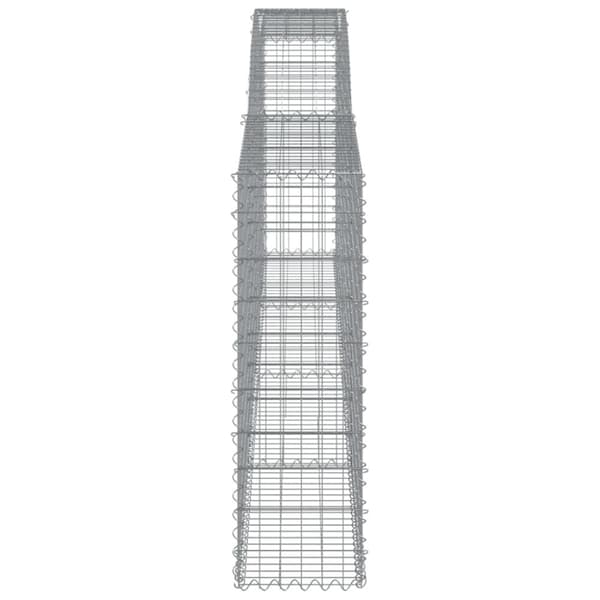 vidaXL buede gabionkurve 5 stk. 400x30x100/120 cm galvaniseret jern