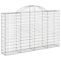 Pikkukuva 3 / 6: vidaXL Kaarevat kivikorit 4 kpl 200x30x120/140 cm galvanoitu rauta
