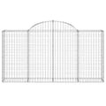 Miniatyrbillede 4 af 6: vidaXL buede gabionkurve 20 stk. 200x30x100/120 cm galvaniseret jern