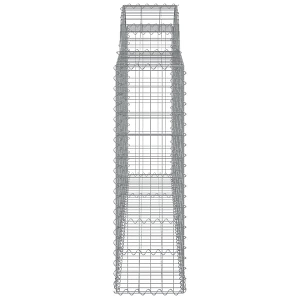 vidaXL buede gabionkurve 20 stk. 200x30x100/120 cm galvaniseret jern