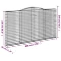 Miniatyrbilde 6 av 6: vidaXL Gabionkurver buede 2 stk 400x30x220/240 cm galvanisert jern