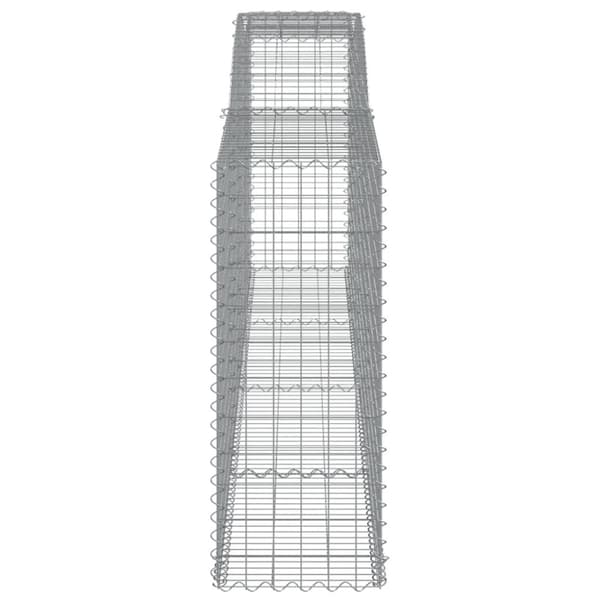 vidaXL buede gabionkurve 15 stk. 400x50x120/140 cm galvaniseret jern