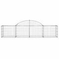 Miniatyrbillede 4 af 6: vidaXL buede gabionkurve 6 stk. 200x50x40/60 cm galvaniseret jern